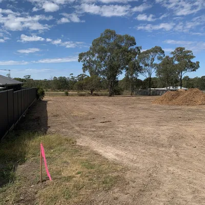 After: Land clearing for a shed build, mixed regrowth, Townsville