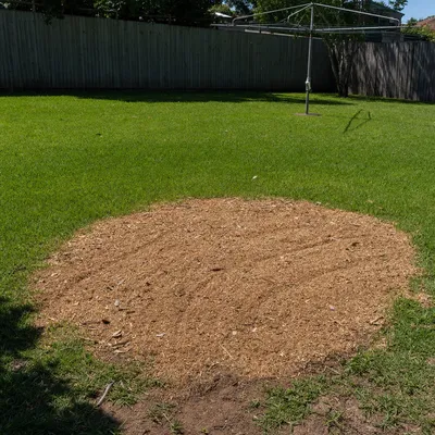 Chips and mulch left on-site, Townsville